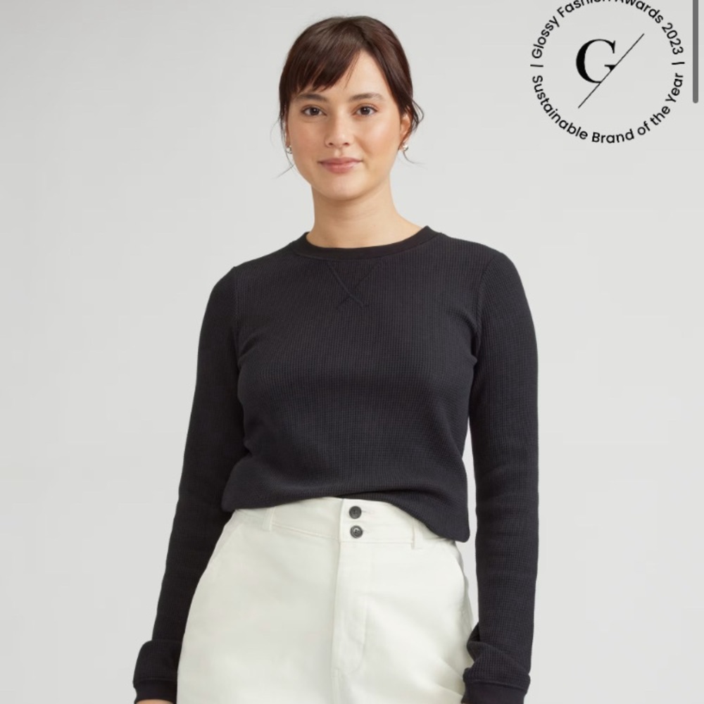 Everlane 100% Organic Cotton Waffle Shirt